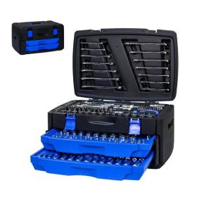 266 Pcs Tool Set, Home Repair Hand Tool Box with Lock, Household Tool Kit with Storage Box for Companies,Schools, Garages
