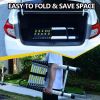 10.5ft (about 3.2m) retractable ladder, multi-functional foldable ladder, with hook, aluminum retractable ladder, suitable for daily use of RV, attic