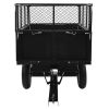Heavy Duty Lawn Mower Trailer Steel Dump Truck, 661.4 Lbs Load, Garden Utility Trailer with Removable Sidewalls for Transporting Soil, Peat
