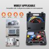 VEVOR 4 Way AC Gauge - AC Manifold Gauge Set for R134A R22 R12 R410A Refrigerant, Freon Gauges with 5ft Hoses, Couplers