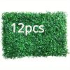 Artificial Boxwood Panel 12pcs Boxwood Hedge Wall Panels Artificial Grass Backdrop Wall 24X16 4cm Green Grass Wall