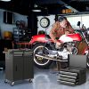 2-in-1 Rolling Tool Chest with 5 Sliding Lockable Drawers